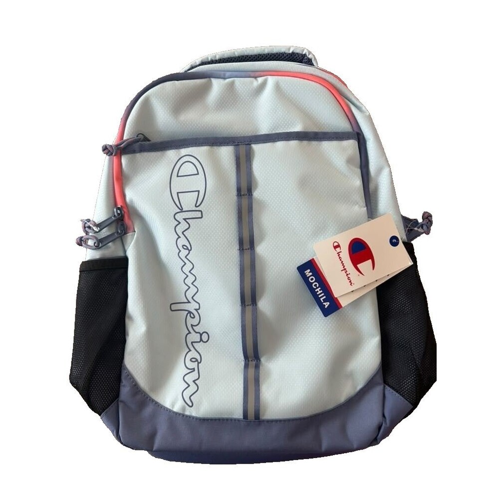 Champion Backpack Blue Pastel Laptop 17" School Work Adjustable Straps New